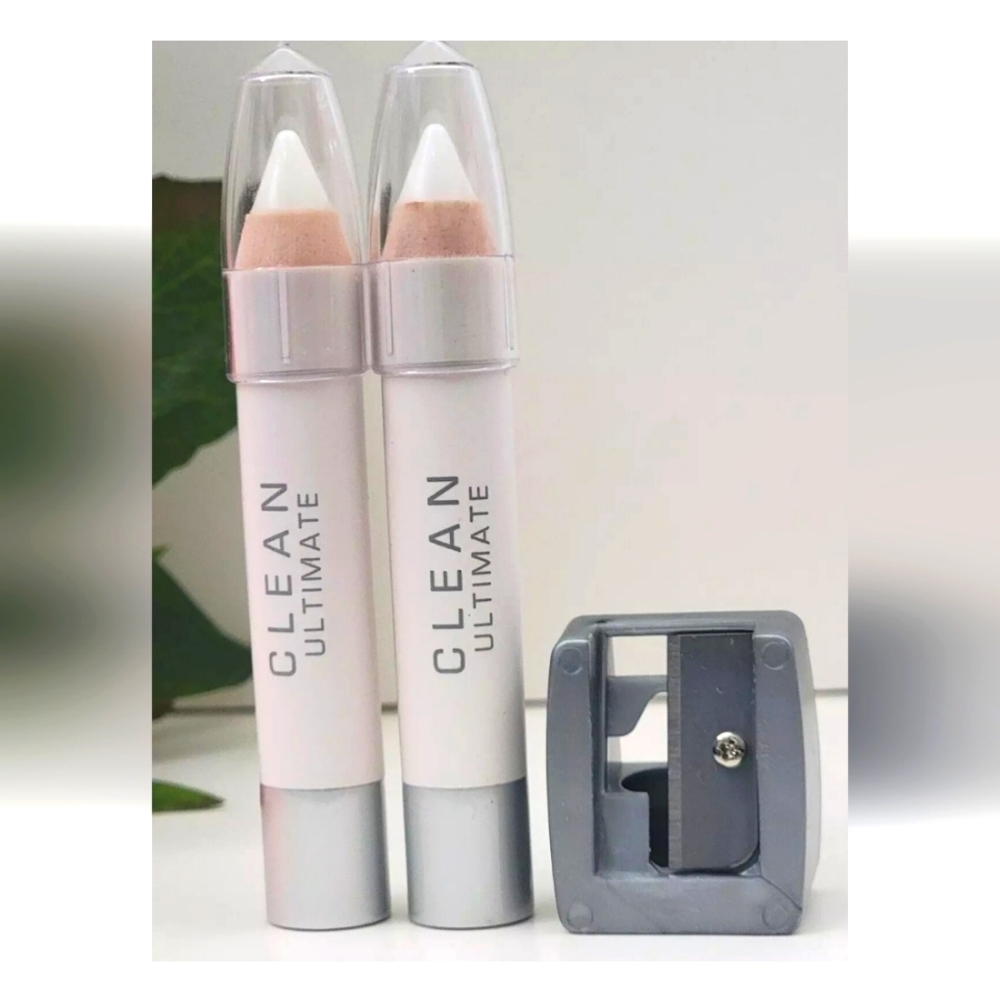 2 pk CLEAN ULTIMATE PERFUMED WAX PENCIL 0.17 oz with 1 - SHARPENER
